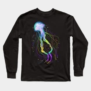 Colorful Ocean Jelly Fish - Psychedelic Jellyfish Long Sleeve T-Shirt